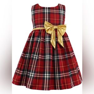 NWT Plaid Fit & Flare Cotton Dress